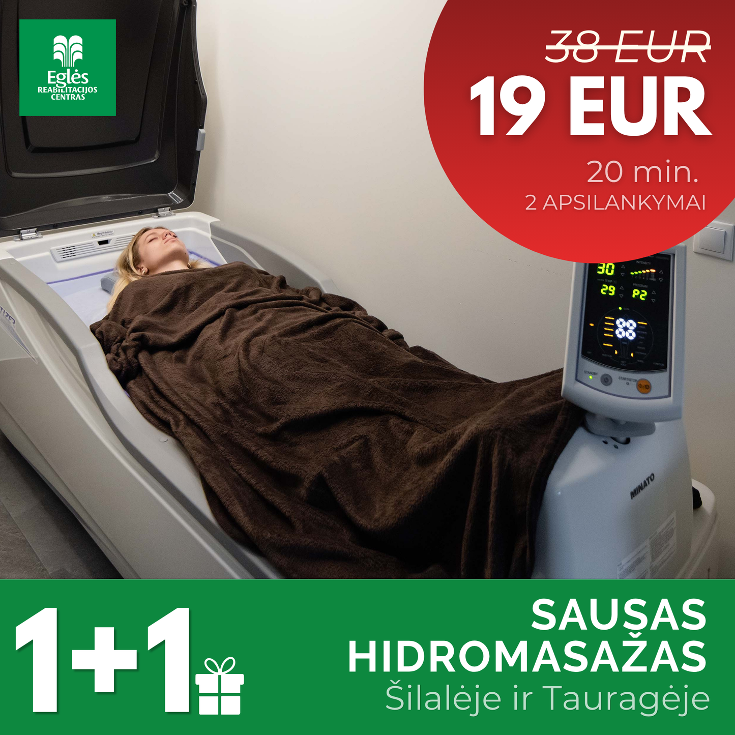 SAUSAS HIDROMASAŽAS 1+1 DOVANŲ