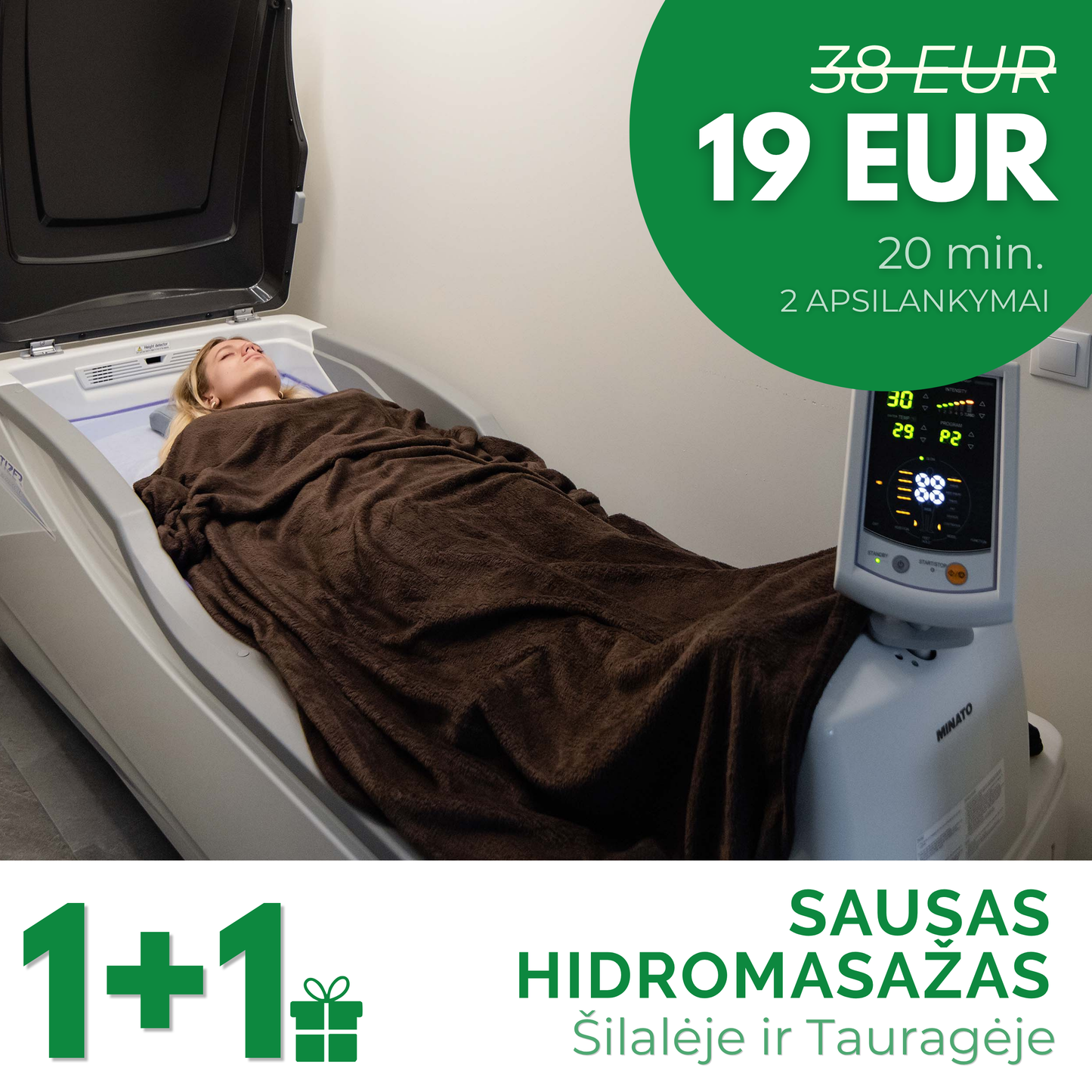 SAUSAS HIDROMASAŽAS 1+1 DOVANŲ
