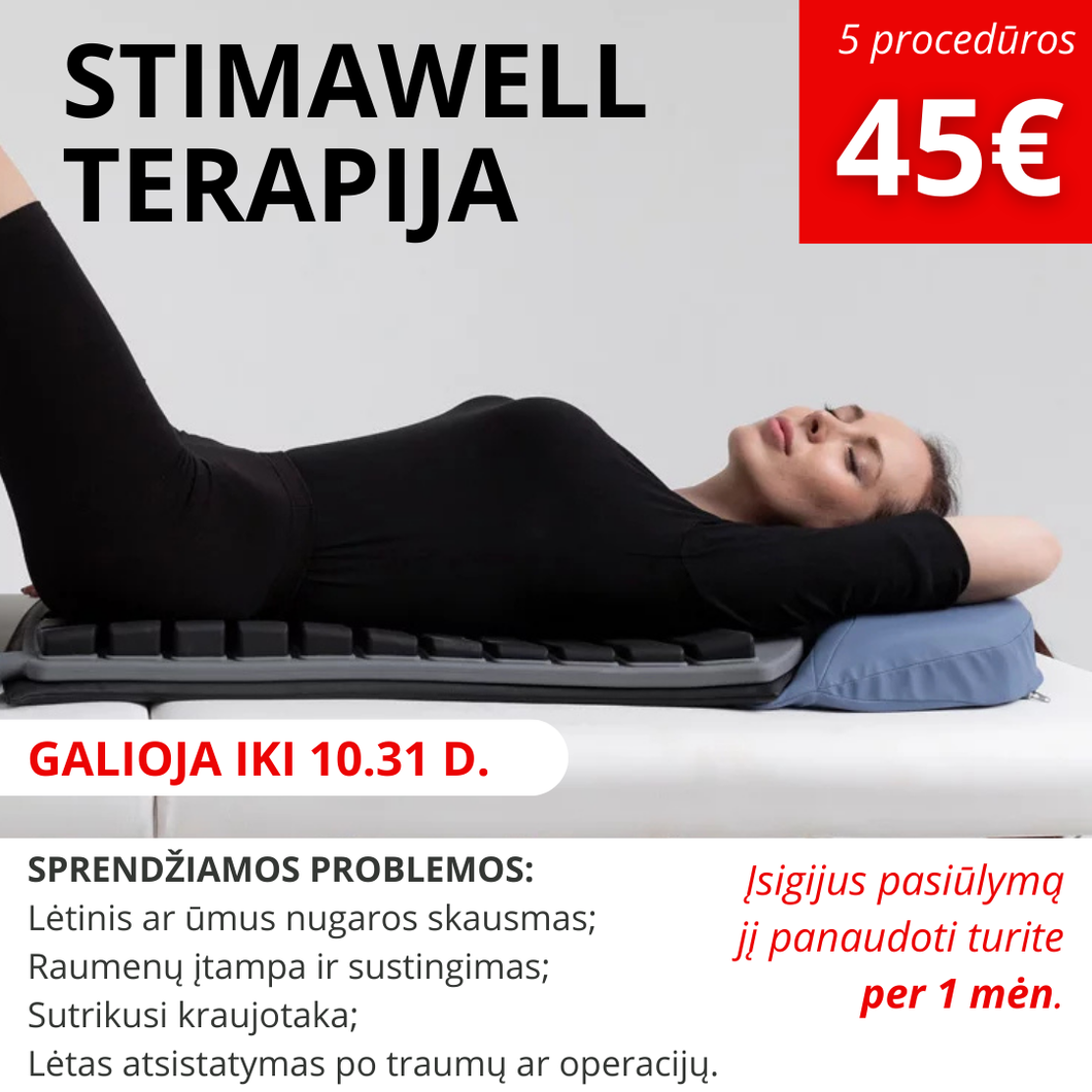 Giluminis raumenų atpalaidavimas ir skausmo mažinimas Stimawell