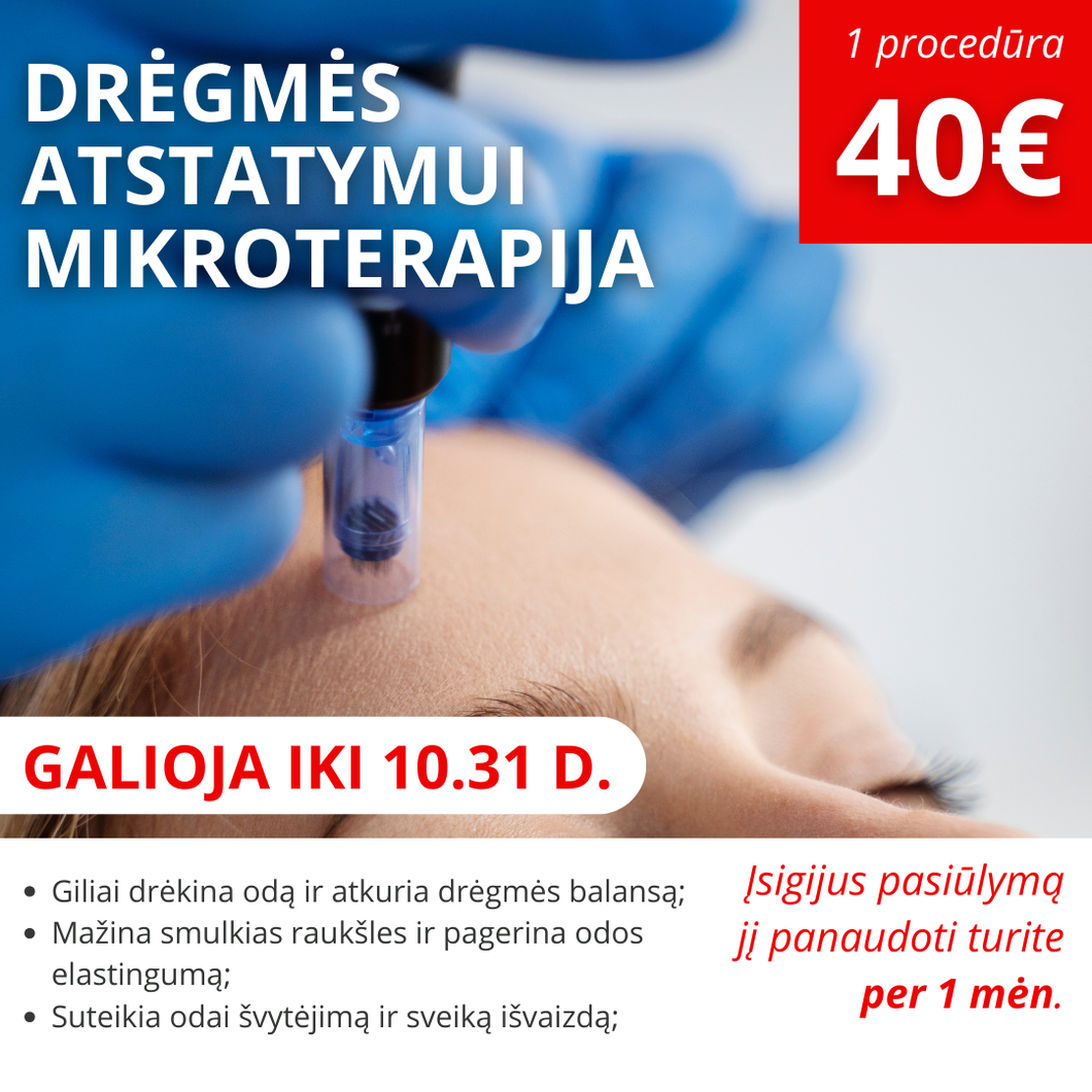 Drėgmės atstatymui mikroterapija