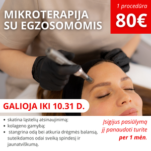 Mikroterapija su egzosomomis - veido atjauninimas